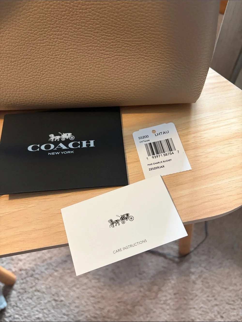 Coach Taupe Leather bucket bag - Silver Hardware